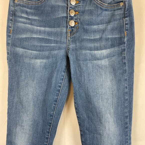 Veronica Beard Jeans Debbie Skinny High Rise 26 Blue Button Fly - Picture 3 of 10